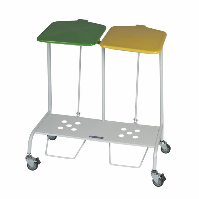 Advance Trolleys Coloured Lids To Suit Soiled Linen Trolley green and yellow